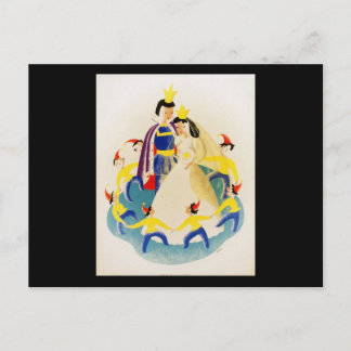 Postal Blancanieves y los siete enanos