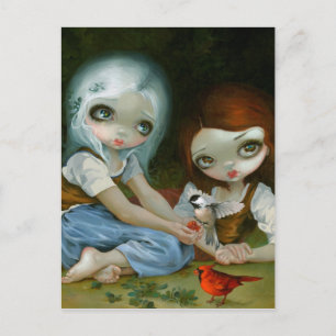 Postal "Blancanieves y rojo Rosa"