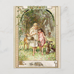 Postal Blancanieves y rojo Rosa por Hermann VogelTry