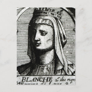 Postal Blanche de Castille Reina de Francia