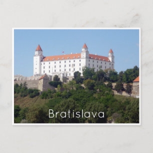 Postal blanco del castillo de bratislava