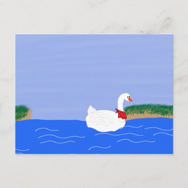 Postal Blanco ganso en el arte Personalizado (Anverso)