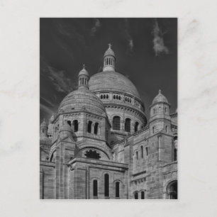 Postal Blanco Negro Sacre Coeur París Europa Viajes