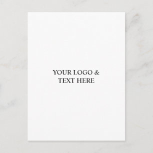 Postal Blanco Personalizado – Su logotipo y texto aquí