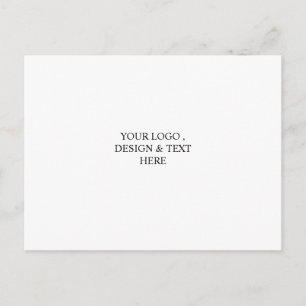 Postal Blanco Personalizado – Su logotipo y texto aquí