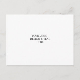 Postal Blanco Personalizado – Su logotipo y texto aquí