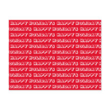 Blanco rojo de "Felices Fiestas"