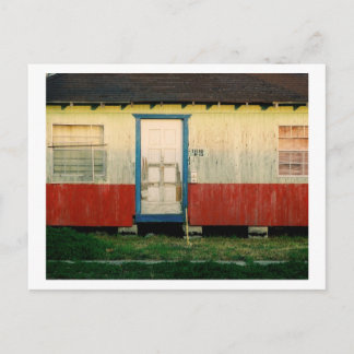 Postal blanco rojo y polvo