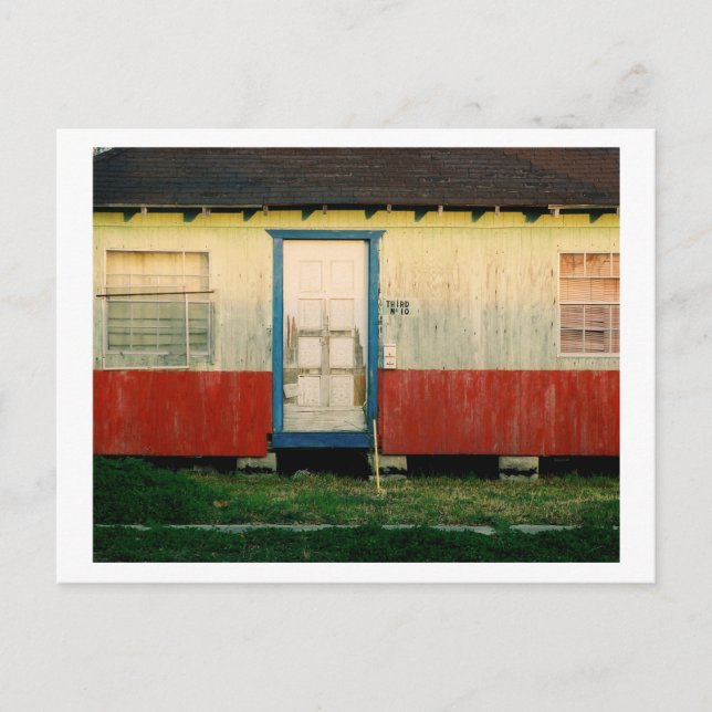 Postal blanco rojo y polvo (Anverso)