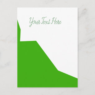 Postal Blanco verde minimalista