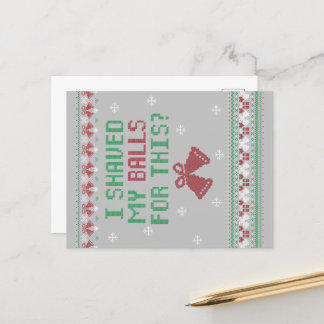 Postal Blanco verde rojo | Me Sacudí Las Bolas Por Esto?