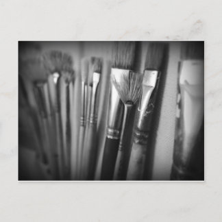 Postal Blanco y negro creativo del arte de la pintura de