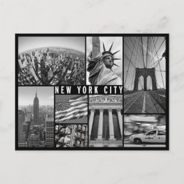 Postal blanco y negro de nueva york