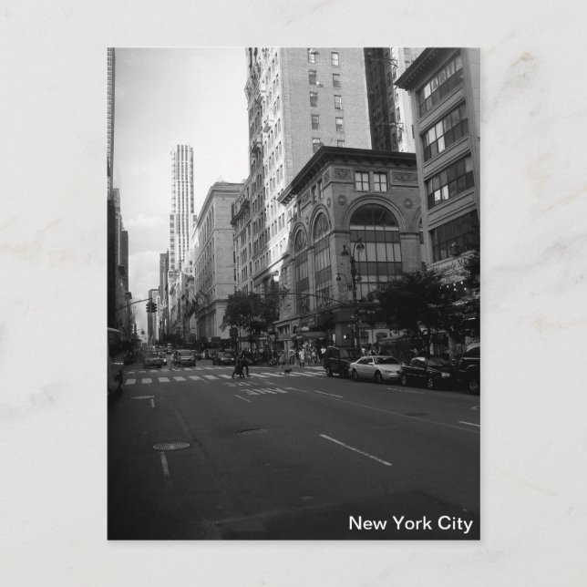 Postal Blanco y negro de Nueva York (Anverso)