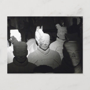 Postal Blanco y Negro Foto Guerreros de Xiam China