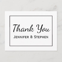 Postal Blanco y negro Gracias a la fiesta de la boda Mini