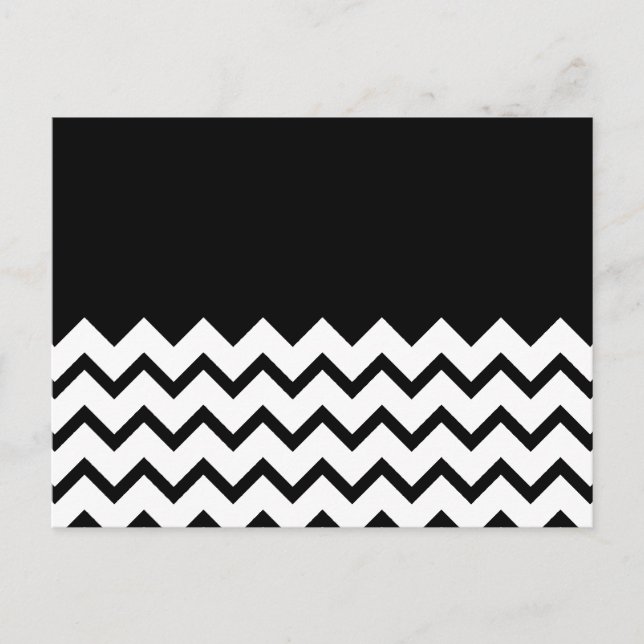 Postal Blanco y negro. Parte Zig Zag, Parte Black. (Anverso)