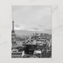 Postal Blanco y negro: Torre Eiffel, París, Francia