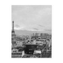 Blanco y negro: Torre Eiffel, París, Francia
