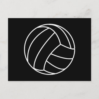 Postal BLANCO y NEGRO VOLLEYBALL verano playa de deportes