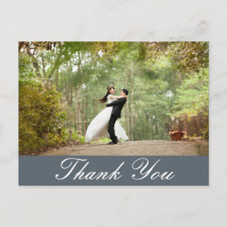 Postal Blank - Foto horizontal personalizada de casamient