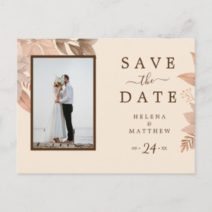 Postal Blanqueamiento artístico vintage floral de color r