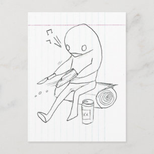 Postal blanquear, silbar y beber cerveza