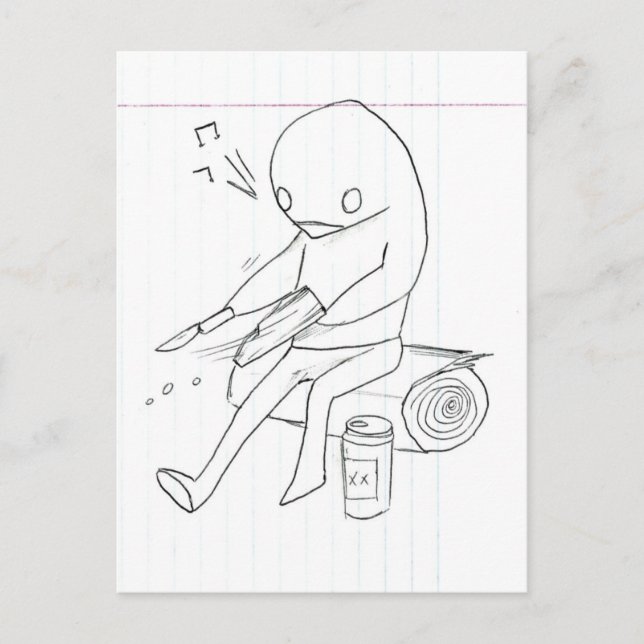 Postal blanquear, silbar y beber cerveza (Anverso)