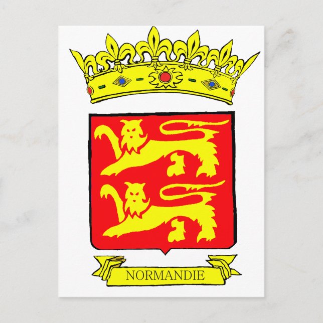 POSTAL BLASON NORMANDIE (Anverso)