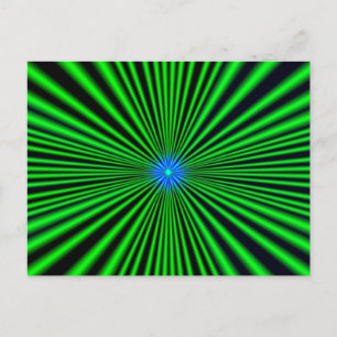 Postal Blau - grüne Stern