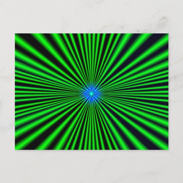 Postal Blau - grüne Stern (Anverso)