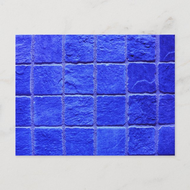 Postal Blaue Fliesen Hintergrund (Anverso)