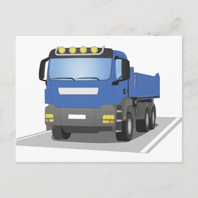 Postal blauer Baustellen LKW (Anverso)