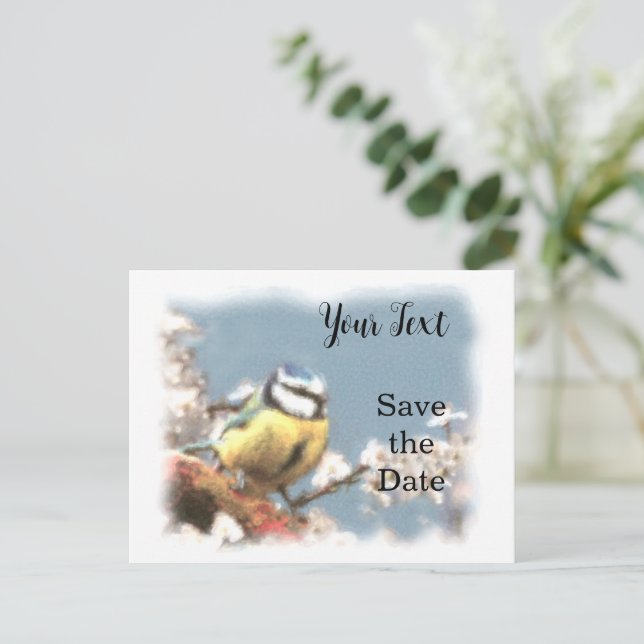 Postal Blaumeise - Aquarell-Design | Postkarte (Anverso de pie)