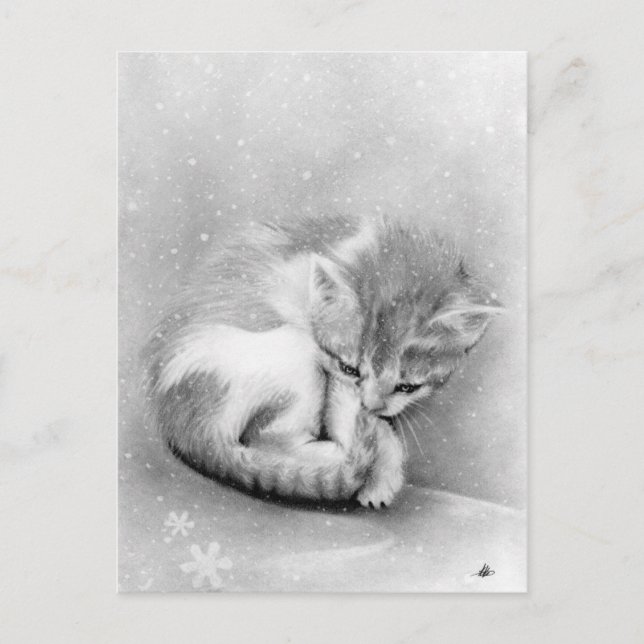 Postal Bleak wintry Kitty (Anverso)