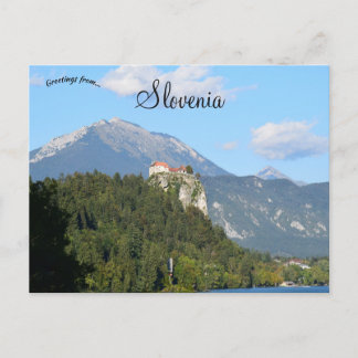 Postal Bled Castle in Bled Lake Region of Slovenia