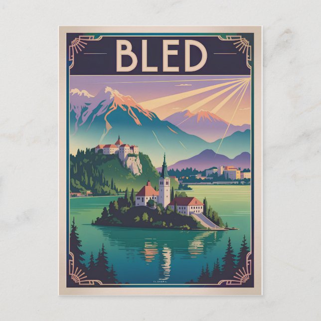Postal Bled Eslovenia antiguo (Anverso)