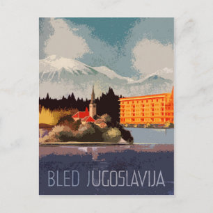 Postal Bled, Yugoslavia, Croacia, viaje vintage