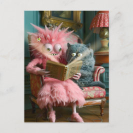 Postal blending female features with monstrous traits