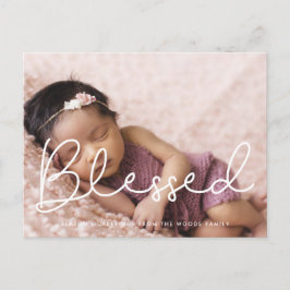 Postal Blessed Cute script photo festividad