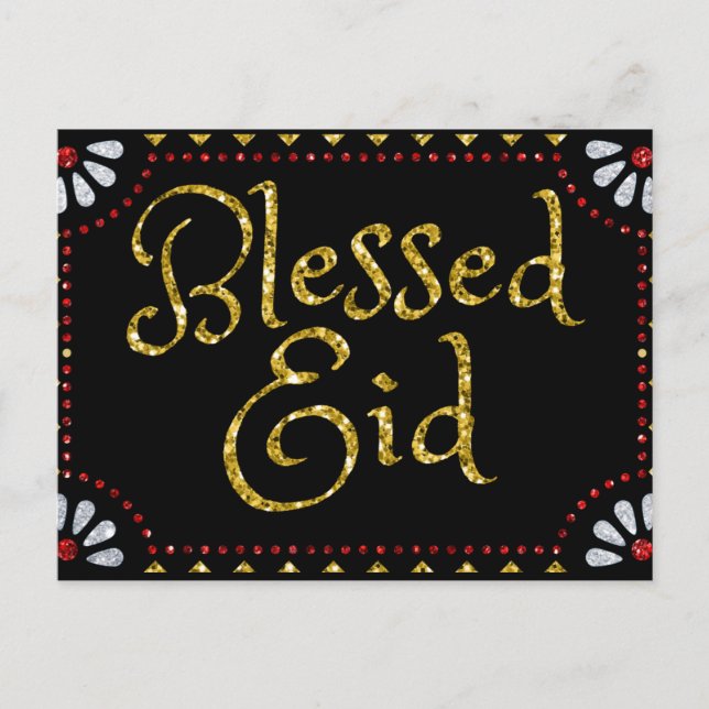 Postal Blessed Eid Purpurina (Anverso)