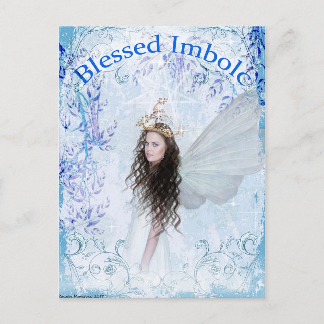 Postal Blessed Imbolc Faerie Postcard (Anverso)