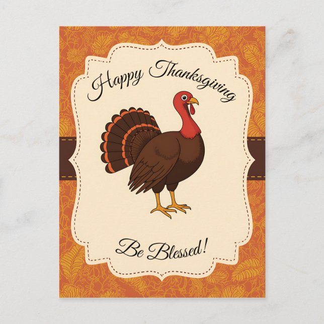 Postal Blessed Thanksgiving Turkey (Anverso)