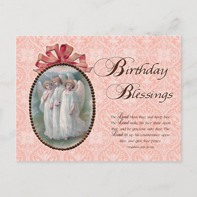 Postal Blessings Angel Vintage Inspired (Anverso)