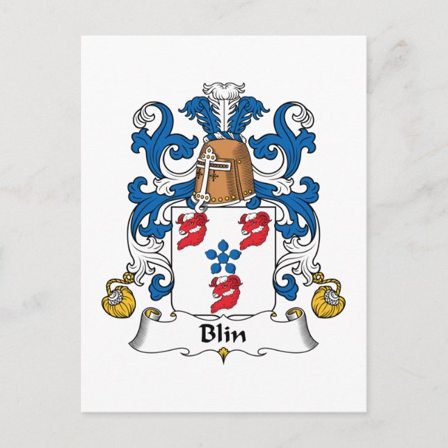 Postal Blin Family Crest (Anverso)