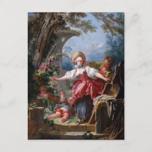 Postal Blind-Mans Bluff de Jean-Honore Fragonard
