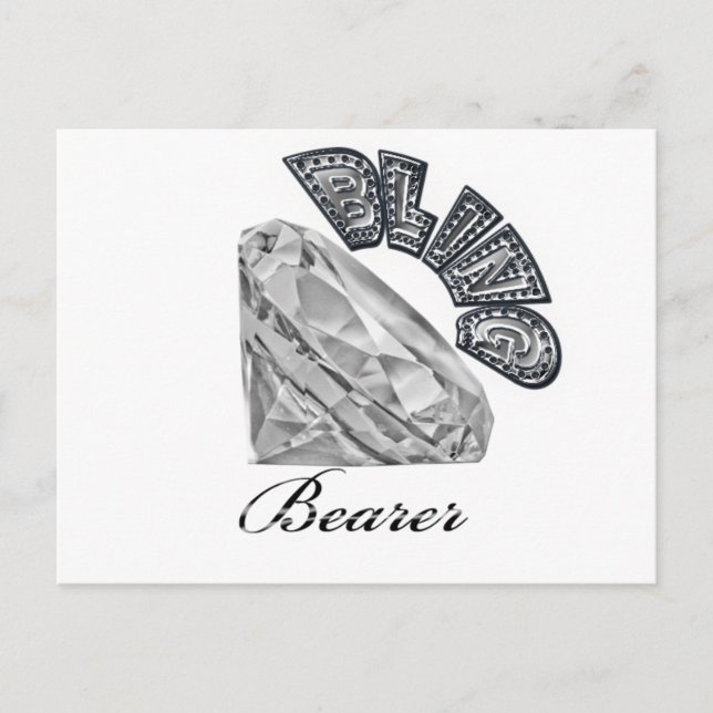 Postal Bling Bearer Boda Gift (Anverso)