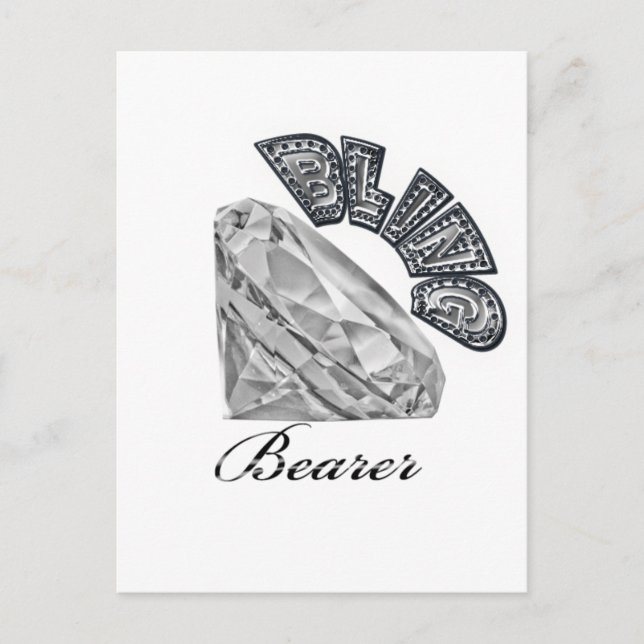 Postal Bling Bearer Boda Gift (Anverso)