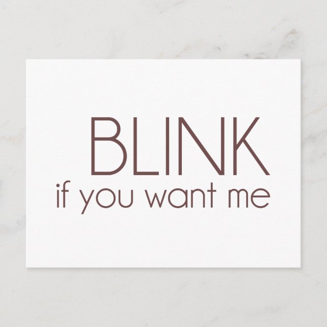 Postal Blink si me quieres (Anverso)