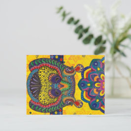 Postal Blissful Hippo Postcard